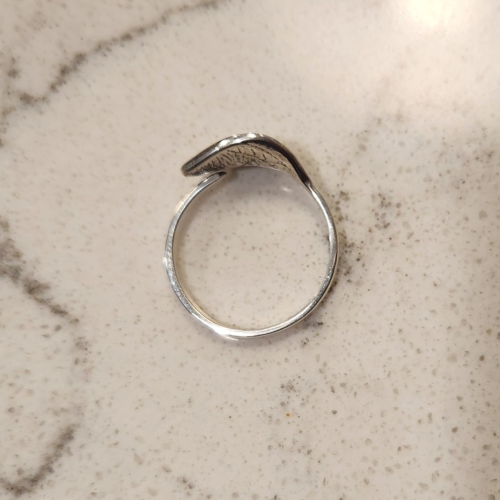New Sterling Silver Adjustable-Size Leaf Ring - image 5